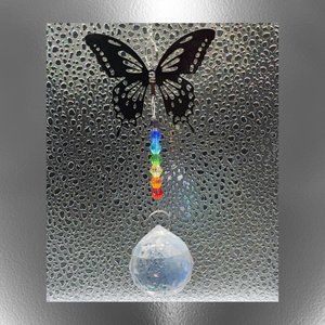 Butterfly Ball Crystal Suncatcher